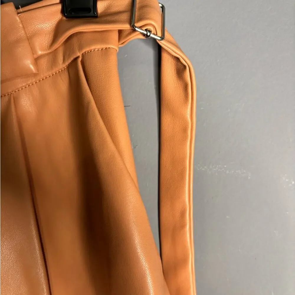 4th & Reckless Dark Pinkish High Waisted Faux Leather Shorts Medium